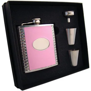 Visol Supermodel Pink & Stainless Steel Supreme Flask Gift Set - 6 ounces