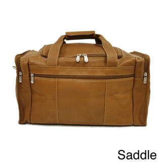 Piel Leather Travel Duffel with Side Pockets