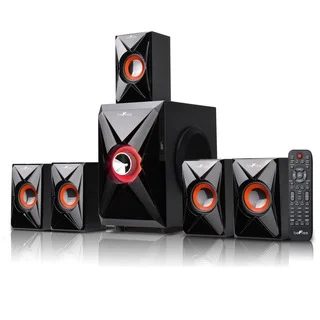 beFree Sound Orange 5.1 Channel Surround Sound Bluetooth Speaker System