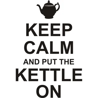 Design on Style 'Keep Calm and Put The Kettle On' Vinyl Wall Art Lettering