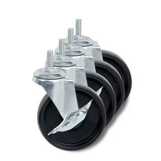 set of 4 casters- 4in