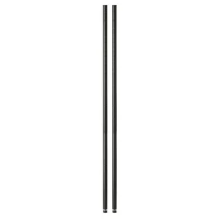 72in black pole with leg levelers - 2-pack