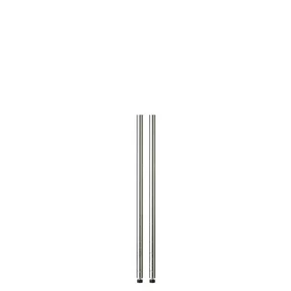 36in chrome pole with leg levelers - 2-pack