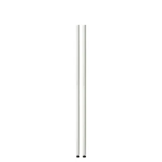 54in white pole with leg levelers - 2-pack