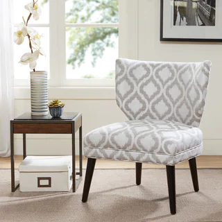 Madison Park Harlyn Armless Retro Wing Chair--Grey