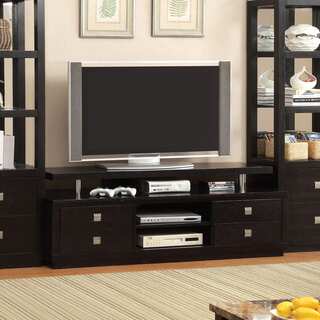 Furniture of America Bausley Modern Black 66-inch TV Console