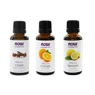 Now Foods Essential Oils Pack of 3 (Clove, Lemon, Orange)