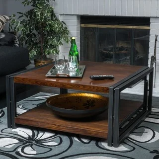 Mayfair Dark Oak Wood Coffee Table by Christopher Knight Home