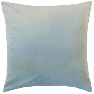 Nizar Solid Sky Blue 18-inch Feather and Down Filled Throw Pillow