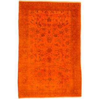 ecarpetgallery Color Transition Orange Wool Rug (6' x 10')