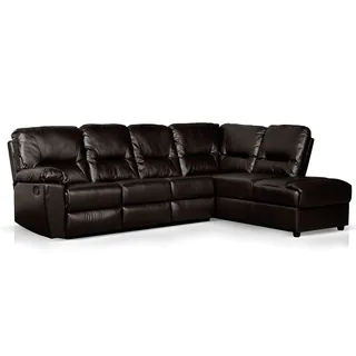 2-Piece Faux Leather Recliner and Chaise Sectional