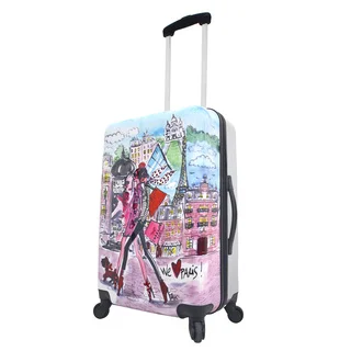 Mia Toro Italy Izak-Paris 24-inch Expandable Hardside Spinner Upright Suitcase