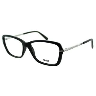 Fendi Women's FE 1042R 002 Classic Black Plastic And Metal Rectangle Eyeglasses