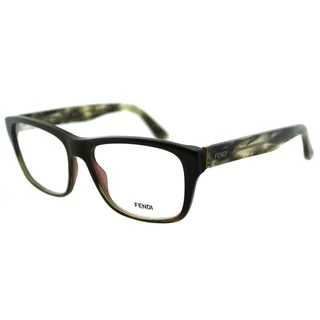 Fendi Unisex FE 1026 317 Military Grey Square Plastic Eyeglasses