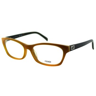 Fendi Women's FE 1032 249 Honey/ Saffron Plastic Rectangle Eyeglasses