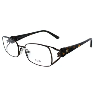 Fendi Women's FE 872 212 Brown Metal Rectangle Eyeglasses