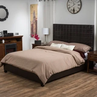 Christopher Knight Home Ellington Upholstered Bonded Leather Bed Set