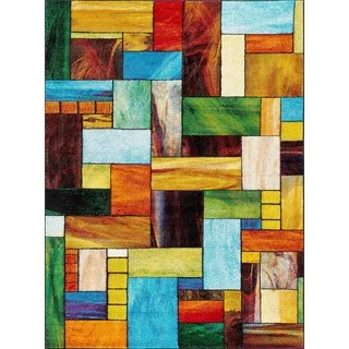 Alise Avdel Contemporary Abstract Multi Area Rug (5'3 x 7'3)