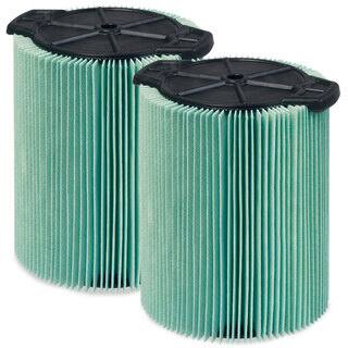 Workshop Wet Dry Vacs WS23200F2 HEPA 5 to 16-gallon Media Cartridge Filter for Wet Dry Shop Vacuum (Pack of 2)