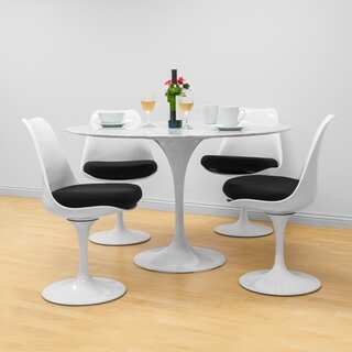 Mod Made Lily Natural Marble 5-piece Dining Set