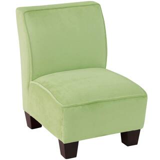 Skyline Furniture Velour Green Kids Slipper Chair