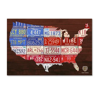 Design Turnpike 'USA Flag Map' Canvas Wall Art