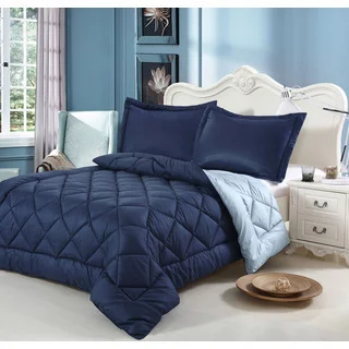 Down Alternative Reversible 3-piece Queen-size Comforter Set