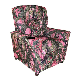 Dozydotes Kids Child Theater Recliner Chair with Cup Holder - Pink True Timber Camouflage