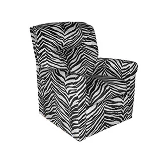 Dozydotes Contemporary Kids Child Rocker Recliner Chair - Zebra