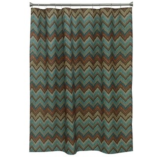 Sierra Zigzag Fabric Shower Curtain