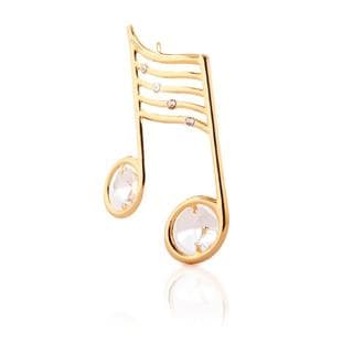 Matashi 24k Goldplated Genuine Crystals Musical Note Ornament