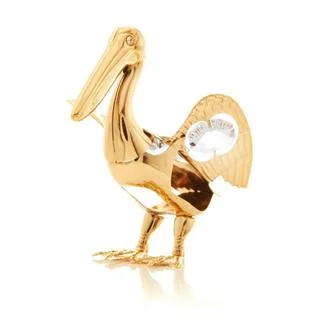 Matashi 24k Goldplated Genuine Crystals Beautiful Pelican Ornament