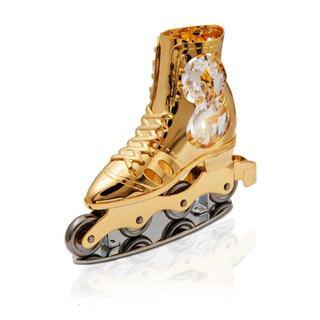 Matashi 24k Goldplated Genuine Crystals Beautiful Roller Blade Ornament