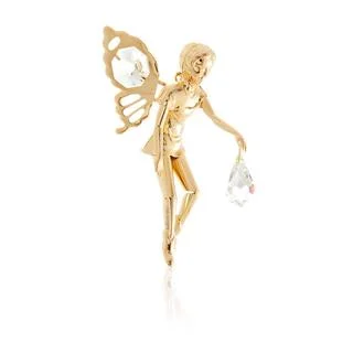 Matashi 24k Goldplated Genuine Crystals Boy Fairy Ornament