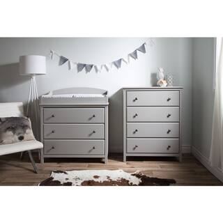 South Shore Cotton Candy Changing Table with 4-drawer Chest