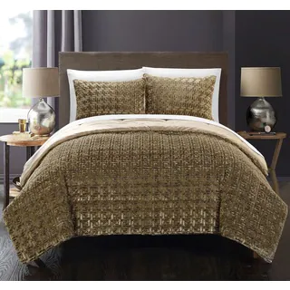 Chic Home Livadia Gold Queen 3-piece Comforter Set