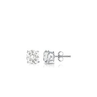 Auriya Platinum 1/4ct TDW 4-Prong Push-Back Round Diamond Stud Earrings (J-K, SI1-SI2)