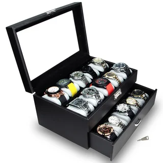 Ikee Design Watch Display Case with Silver Key Lock