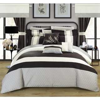 Chic Home Lorena Black 24-piece Bed in a Bag with Sheet Set