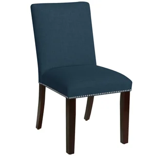 Skyline Furniture Nail Button Dining Chair in Linen Ocean