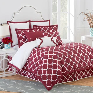 Jill Rosenwald Hampton Links Garnet 4-piece Comforter Set