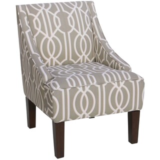 Skyline Furniture Swoop Arm Chair in Deco Slate