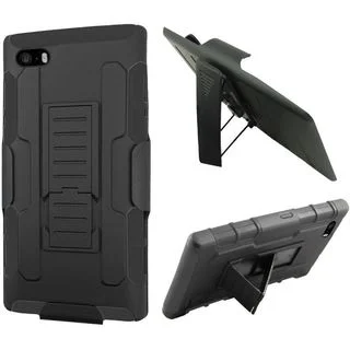 Insten Black Car Armor Hard PC/ Silicone Dual Layer Hybrid Case Cover with Holster For Apple iPhone 6 Plus/ 6s Plus