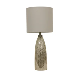 Silver Mercury Swirl Taper Table Lamp