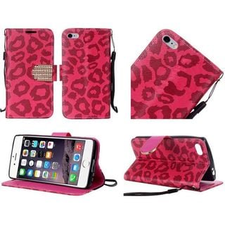 Insten Leather Case Cover Lanyard with Stand/Diamond For Apple iPhone 6 Plus/6s Plus
