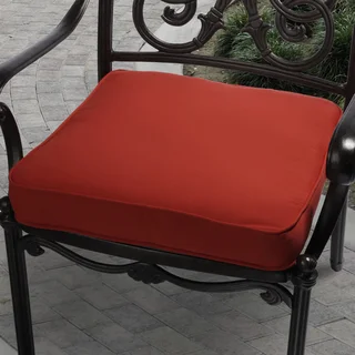 Red Indoor/ Outdoor Square Corded Chair Cushion