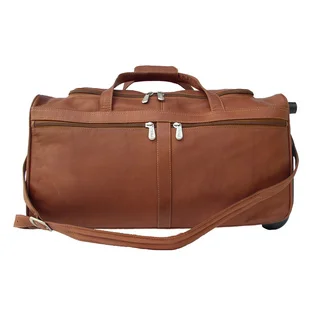 Piel Leather 21-inch Rolling Duffel Bag
