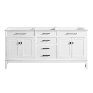 Avanity Madison 72-inch Double Sink Vanity Only in White Finish