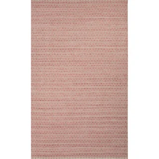 Flatweave Tribal Pattern Red/Taupe Wool and Art Silk Area Rug (9x12)