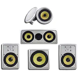 Acoustic Audio HD518 In-Wall/ Ceiling Home Theater 8-inch Surround 5.1 Speaker System